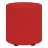 Learn Cylinder Vinyl Ottoman, 15" dia x 18"h, Red, Ships in 1-3 Business Days1