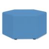 Learn 30" Hexagon Vinyl Ottoman, 30w x 30d x 18h, Blue, Ships in 1-3 Business Days1