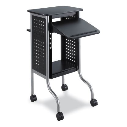 Scoot Presentation Cart, 50 lb Capacity, 4 Shelves, 21.5" x 30.25" x 40.5", Black, Ships in 1-3 Business Days1