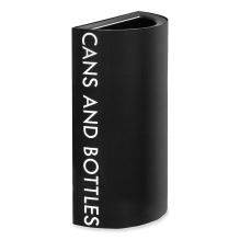 Mixx Recycling Center Half-Round Receptacle, 23 gal, Steel, Black, Ships in 1-3 Business Days1