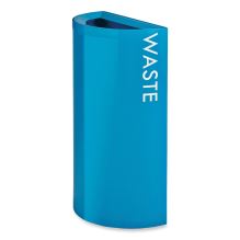 Mixx Recycling Center Half-Round Receptacle, 23 gal, Steel, Blue, Ships in 1-3 Business Days1
