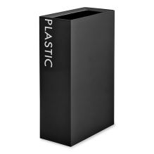 Mixx Recycling Center Rectangular Receptacle, 29 gal, Steel, Black, Ships in 1-3 Business Days1