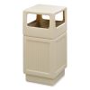 Canmeleon Recessed Panel Receptacles, Side-Open, 38 gal, Polyethylene, Tan, Ships in 1-3 Business Days1