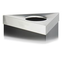 Trifecta Waste Receptacle Lid, No Inscription, 20w x 20d x 3h, Stainless Steel, Ships in 1-3 Business Days1