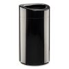 Open Top Oval Waste Receptacle, 14 gal, Steel, Black, Ships in 1-3 Business Days1