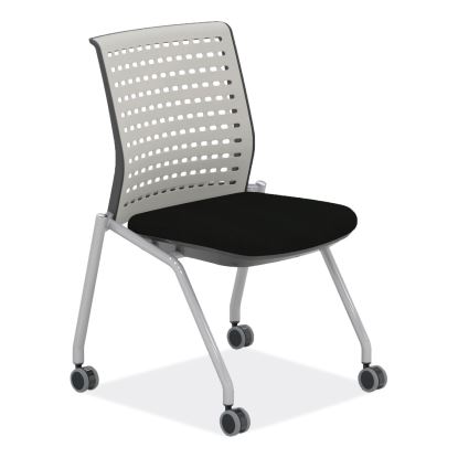 Thesis Training Chair w/Static Back, Max 250 lb, 18" High Black Seat, Gray Back/Base, 2/Carton, Ships in 1-3 Business Days1
