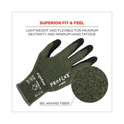 ProFlex 7042 ANSI A4 Nitrile-Coated CR Gloves, Green, 2X-Large, Pair, Ships in 1-3 Business Days1