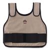 Chill-Its 6230 Standard Phase Change Cooling Vest with Packs, Cotton, Large/X-Large, Khaki, Ships in 1-3 Business Days1