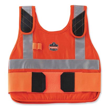 Chill-Its 6215 Premium FR Phase Change Cooling Vest w/Packs, Modacrylic Cotton, Small/Med, Orange, Ships in 1-3 Business Days1