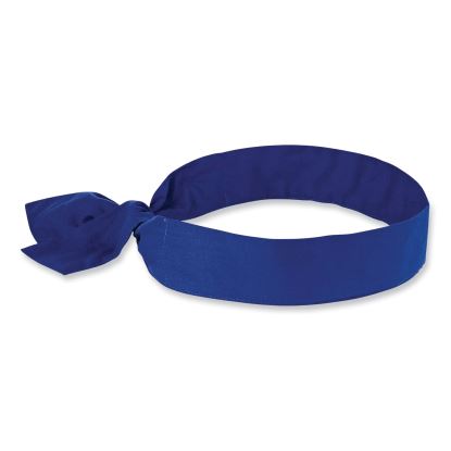 Chill-Its 6700 Cooling Bandana Polymer Tie Headband, One Size Fits Most, Solid Blue, Ships in 1-3 Business Days1