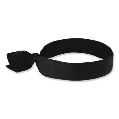 Chill-Its 6700 Cooling Bandana Polymer Tie Headband, One Size Fits Most, Black, Ships in 1-3 Business Days1
