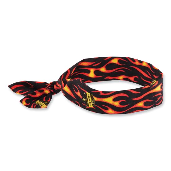 Chill-Its 6700 Cooling Bandana Polymer Tie Headband, One Size Fits Most, Flames, Ships in 1-3 Business Days1