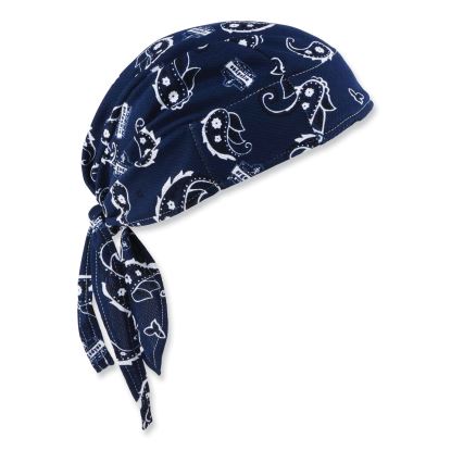 Chill-Its 6615 High-Performance Bandana Doo Rag w/Terry Cloth Sweatband, One Size, Navy Western, Ships in 1-3 Business Days1