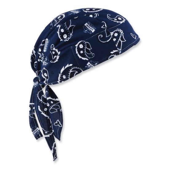 Chill-Its 6615 High-Performance Bandana Doo Rag w/Terry Cloth Sweatband, One Size, Navy Western, Ships in 1-3 Business Days1