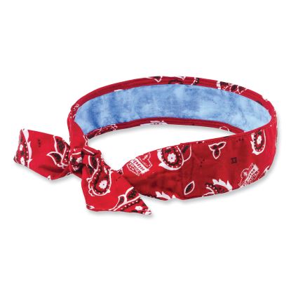 Chill-Its 6700CT Cooling Bandana PVA Tie Headband, One Size Fits Most, Red Western, Ships in 1-3 Business Days1
