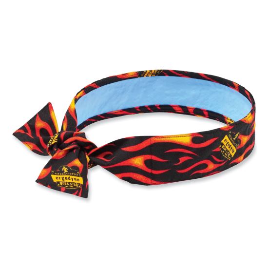 Chill-Its 6700CT Cooling Bandana PVA Tie Headband, One Size Fits Most, Flames, Ships in 1-3 Business Days1