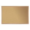 Natural Cork Bulletin Board with Frame, 120.5 x 48.5, Tan Surface, Oak Frame, Ships in 7-10 Business Days1