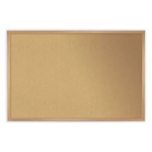 Natural Cork Bulletin Board with Frame, 48.5 x 48.5, Tan Surface, Oak Frame, Ships in 7-10 Business Days1