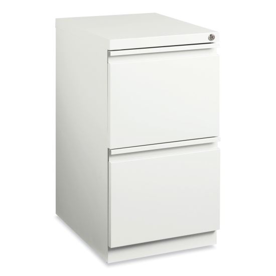 Full-Width Pull 20 Deep Mobile Pedestal File, 2-Drawer: File/File, Letter, White, 15x19.88x27.75, Ships in 4-6 Business Days1