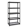 Iron Horse 2300 Wire Deck Shelving, Five-Shelf, 36w x 18d x 72h, Black, Ships in 4-6 Business Days1