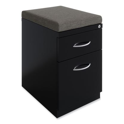 Arch Pull 20 Deep Mobile Pedestal File, 2-Drawer, Box/File, Letter, Black, 15 x 19.88 x 23.75, Ships in 4-6 Business Days1