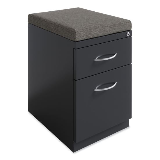 Arch Pull 20 Deep Mobile Pedestal File, 2 Drawer, Box/File, Letter, Charcoal, 15 x 19.88 x 23.75, Ships in 4-6 Business Days1