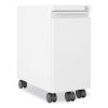 Zip Mobile Pedestal File, 1 Drawer, File. Legal/Letter, White, 10 x 19.88 x 21.75, Ships in 4-6 Business Days1