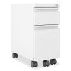 Zip Mobile Pedestal File, 2 Drawer, Box/File, Legal/Letter, White, 10 x 19.88 x 21.75, Ships in 4-6 Business Days1