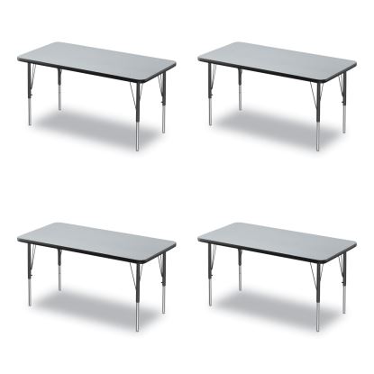 Adjustable Activity Table, Rectangular, 48" x 24" x 19" to 29", Granite Top, Black Legs, 4/Pallet, Ships in 4-6 Business Days1