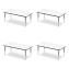 Markerboard Activity Tables, Rectangular, 60" x 30" x 19" to 29", White Top, Black Legs, 4/Pallet, Ships in 4-6 Business Days1