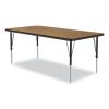 Height-Adjustable Activity Tables, Rectangular, 60w x 30d x 19h, Medium Oak, 4/Pallet, Ships in 4-6 Business Days1