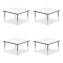 Markerboard Activity Tables, Square, 48" x 48" x 19" to 29", White Top, Black Legs, 4/Pallet, Ships in 4-6 Business Days1