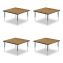 Adjustable Activity Tables, Square, 48" x 48" x 19" to 29", Medium Oak Top, Black Legs, 4/Pallet, Ships in 4-6 Business Days1