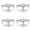 Adjustable Activity Tables, Square, 48" x 48" x 19" to 29", Gray Top, Black Legs, 4/Pallet, Ships in 4-6 Business Days1