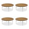 Height Adjustable Activity Tables, Round, 60" x 19" to 29", Medium Oak Top, Gray Legs, 4/Pallet, Ships in 4-6 Business Days1