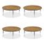Height Adjustable Activity Tables, Round, 60" x 19" to 29", Medium Oak Top, Black Legs, 4/Pallet, Ships in 4-6 Business Days1