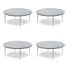 Height Adjustable Activity Tables, Round, 60" x 19" to 29", Gray Granite Top, Gray Legs, 4/Pallet, Ships in 4-6 Business Days1