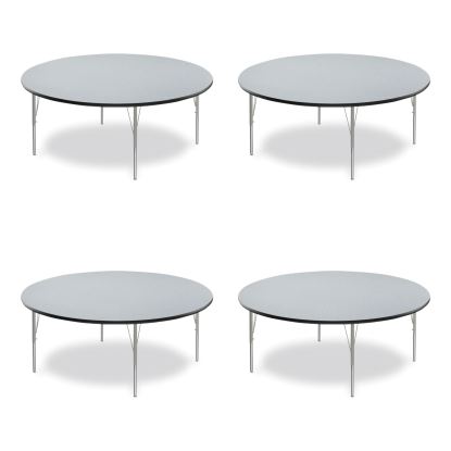 Height Adjustable Activity Tables, Round, 60" x 19" to 29", Gray Granite Top, Gray Legs, 4/Pallet, Ships in 4-6 Business Days1