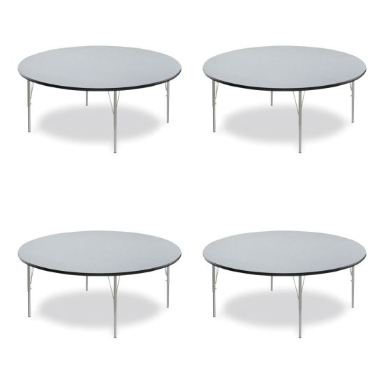 Height Adjustable Activity Tables, Round, 60" x 19" to 29", Gray Granite Top, Gray Legs, 4/Pallet, Ships in 4-6 Business Days1