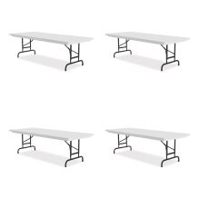 Adjustable Folding Tables, Rectangular, 72" x 30" x 22" to 32", Gray Top, Black Legs, 4/Pallet, Ships in 4-6 Business Days1