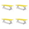 Adjustable Folding Tables, Rectangular, 72" x 30" x 22" to 32", Yellow Top, Black Legs, 4/Pallet, Ships in 4-6 Business Days1