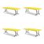 Adjustable Folding Tables, Rectangular, 72" x 30" x 22" to 32", Yellow Top, Black Legs, 4/Pallet, Ships in 4-6 Business Days1