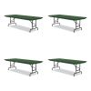 Adjustable Folding Tables, Rectangular, 72" x 30" x 22" to 32", Green Top, Black Base, 4/Pallet, Ships in 4-6 Business Days1