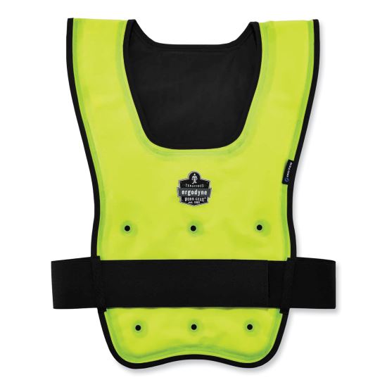 Chill-Its 6687 Economy Dry Evaporative Cooling Elastic Waist Vest, Nylon, Large/X-Large, Lime, Ships in 1-3 Business Days1