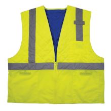 Chill-Its 6668 Class 2 Hi-Vis Safety Cooling Vest, Polymer, X-Large, Lime, Ships in 1-3 Business Days1