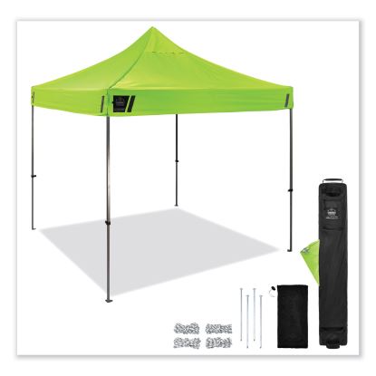 Shax 6000 Heavy-Duty Pop-Up Tent, Single Skin, 10 ft x 10 ft, Polyester/Steel, Lime, Ships in 1-3 Business Days1
