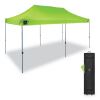 Shax 6015 Heavy-Duty Pop-Up Tent, Single Skin, 10 ft x 20 ft, Polyester/Steel, Lime, Ships in 1-3 Business Days1