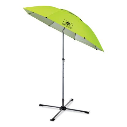 Shax 6199 Lightweight Work Umbrella Stand Kit, 7.5 ft dia x 92" Tall, Polyester/Steel, Lime, Ships in 1-3 Business Days1