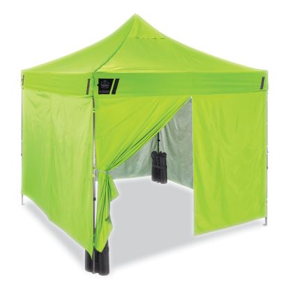 Shax 6053 Enclosed Pop-Up Tent Kit, Single Skin, 10 ft x 10 ft, Polyester/Steel, Lime, Ships in 1-3 Business Days1