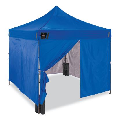 Shax 6053 Enclosed Pop-Up Tent Kit, Single Skin, 10 ft x 10 ft, Polyester/Steel, Blue, Ships in 1-3 Business Days1
